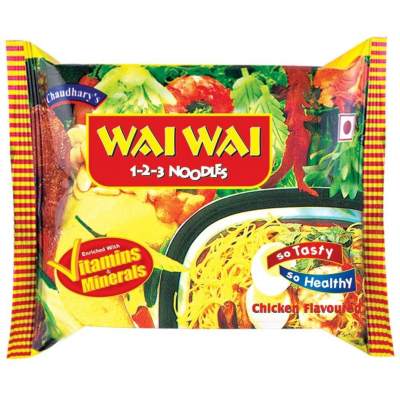 Wai Wai Chicken Flavour Instant Noodles 75g Pack of 5