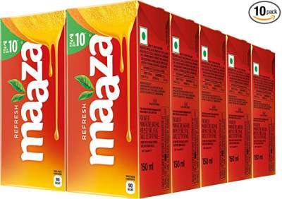 Maaza Mango Tetra Pack 150ml Pack of 40